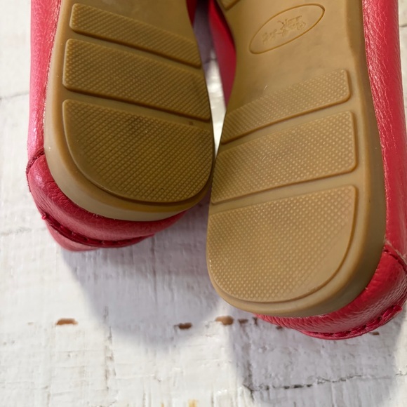 Coach Opal Pebbled Leather Loafers size 7.5 Coral Salmon Slip On Shoes - Picture 10 of 13